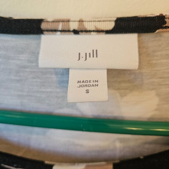 J. Jill Womens Black Floral Short Sleeve Dress Size small - Picture 2 of 6